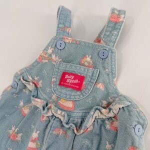 Vintage Oshkosh Bunny Overalls Baby Toddler 24 months FLAWS